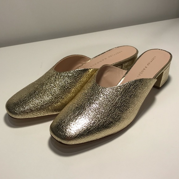 Loeffler Randall Shoes - Brand New! Loeffler Randall Champagne gold mules